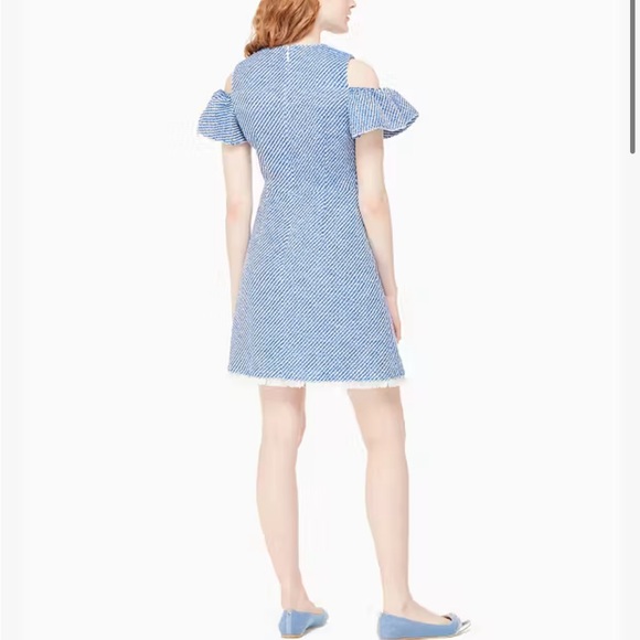 Kate Spade California Dreaming Cold Shoulder Tweed Dress - Picture 2 of 6